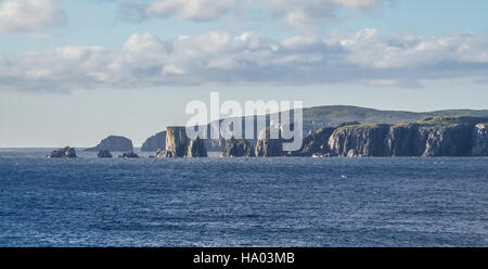 Blick auf Kabel John Cove, gesehen vom Kap in Bona Vista, Neufundland, Kanada. Stockfoto