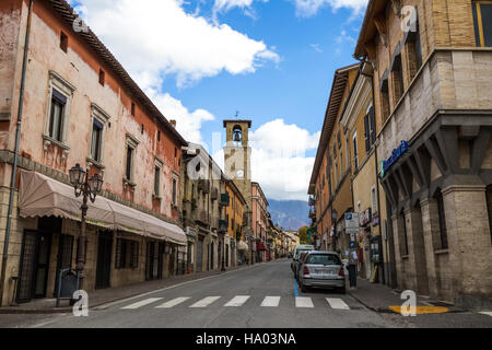 Amatrice, einer Stadt in der Provinz Rieti in Italy.City 24. August 2016 durch ein Erdbeben zerstört Stockfoto