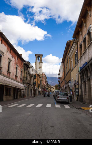 Amatrice, einer Stadt in der Provinz Rieti in Italy.City 24. August 2016 durch ein Erdbeben zerstört Stockfoto