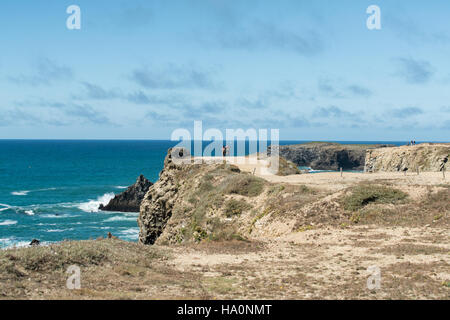 Fuß auf die natürliche Küste von Belle-Ile-de-Mer Stockfoto