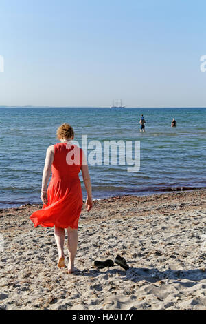 Strand, Gross Schwansee, Kalkhorst, Mecklenburg-West Pomerania, Deutschland Stockfoto