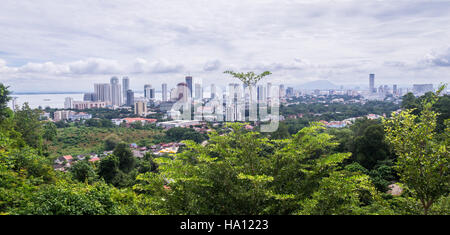 Blick vom Georgetown Penang hill Stockfoto
