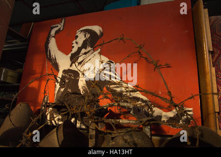 Installation über den zweiten Weltkrieg im Museum Industriekultur Stockfoto