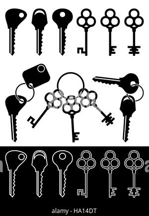 Satz von Schlüsseln Stock Vektor