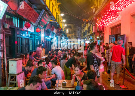 Tuyen Pho Di Bo, Walking Street, Old Quarter, Hanoi, Vietnam, Asien Stockfoto