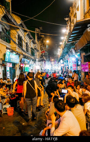 Tuyen Pho Di Bo, Walking Street, Old Quarter, Hanoi, Vietnam, Asien Stockfoto