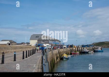 St Marys, Kai, Isles of Scilly, Großbritannien Stockfoto