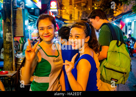 Tuyen Pho Di Bo, Walking Street, Old Quarter, Hanoi, Vietnam, Asien Stockfoto