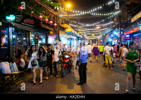 Tuyen Pho Di Bo, Walking Street, Old Quarter, Hanoi, Vietnam, Asien Stockfoto