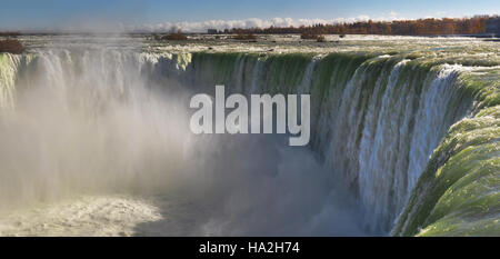 Panorama der Horseshoe Falls, Niagara Falls, Ontario, Kanada Stockfoto