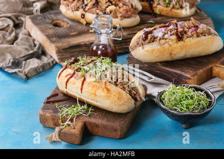 Pulled Pork sandwiches Stockfoto