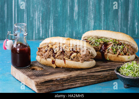 Pulled Pork sandwiches Stockfoto