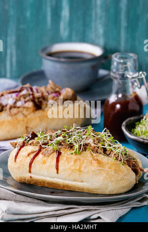 Pulled Pork sandwiches Stockfoto