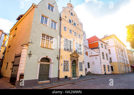 Alte Häuser in Riga Stockfoto