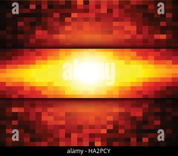 Abstrakte warmen Hintergrund, sonnigen Mosaik 3D Vektor-Design. Stock Vektor