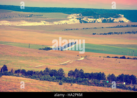 Retro-Berge Landschaft Stockfoto