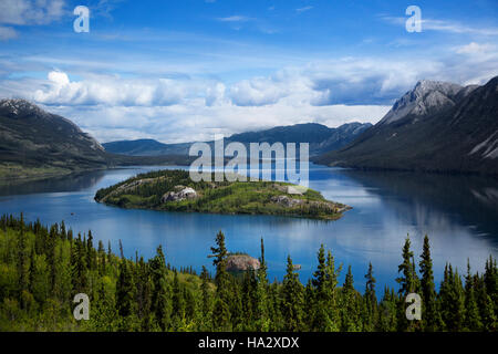 Bove-Insel, Tagish Lake, Yukon, Norden von British Columbia, Kanada Stockfoto
