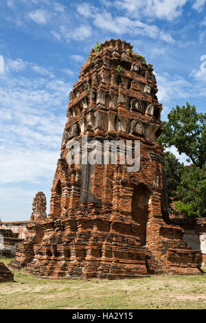 Detail der Wat Mahathat, Tempel der großen Reliquie, ein buddhistischer Tempel in Ayutthaya, Zentralthailand Stockfoto
