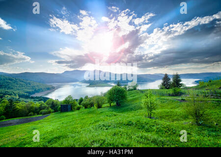 Sommerlandschaft in Berg Stockfoto