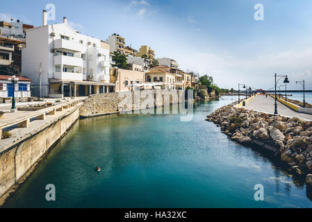 Flussbettes in Sitia Stadt auf Kreta, Griechenland Stockfoto