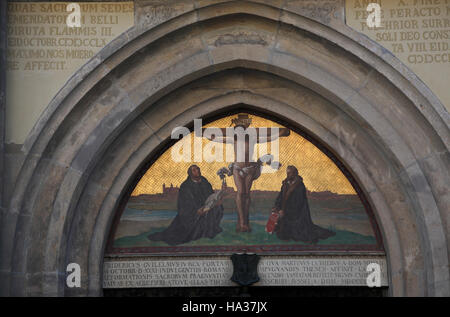 Tür der Schlosskirche (Schlosskirche), Wittenberg / Elbe, Sachsen-Anhalt, Deutschland, Europa Stockfoto