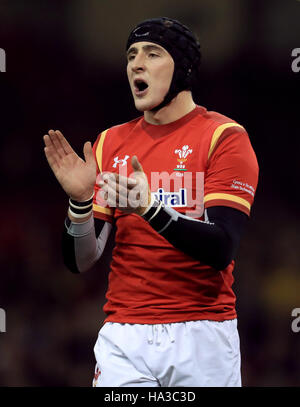 Wales' Cory Hill während der Herbst International Matches im Fürstentum Stadium, Cardiff. Stockfoto