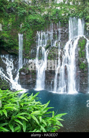 Der Wasserfall von Langvin auf La Réunion, Frankreich Stockfoto