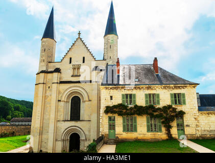 Besuch der Königlichen Abtei von Fontevraud Stockfoto