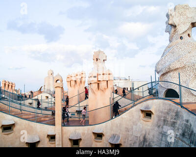 Gaudis Park Güell Barcelona Spanien Stockfoto