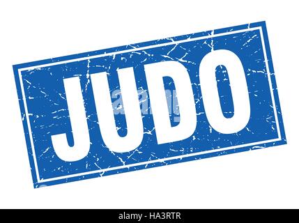 Judo quadratische Stempel Stock Vektor