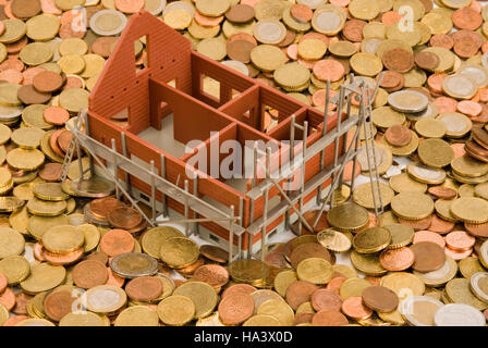 Rahmen eines Hauses, symbolischen Bildes für Baufinanzierung Stockfoto