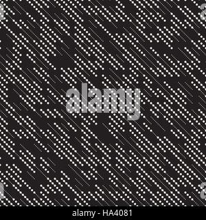 Vektor nahtlose schwarz-weiß unregelmäßige Diagonalen Strich Linien geometrischen Raster Stock Vektor