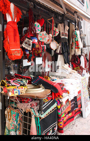 Souvenir-Shop in der Altstadt von Skopje, Mazedonien Stockfoto