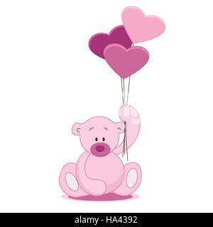 Hand gezeichnet Teddybär Stock Vektor