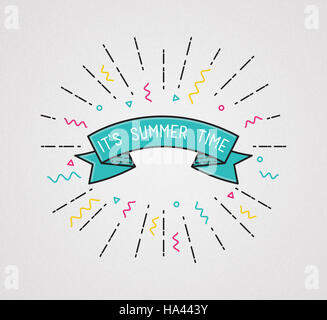 Es ist Sommer. Inspirational Abbildung, motivierenden Zitat Stockfoto