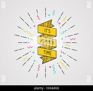 Es ist Sommer. Inspirational Abbildung, motivierenden Zitat Stockfoto