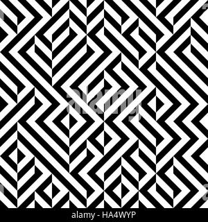 Raster nahtlose schwarz-weiß geometrische Patttern Stockfoto