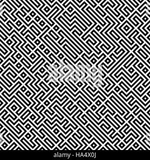 Raster nahtlose schwarz-weiß geometrische Patttern Stockfoto