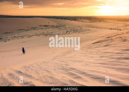 Mui Ne weiße Sanddüne in Vietnam Stockfoto