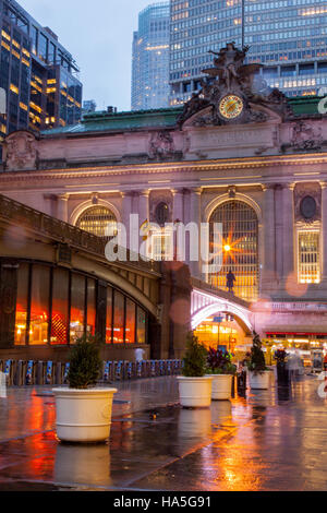 Grand Central station außen 42nd Street, New York City, Vereinigte Staaten von Amerika. Stockfoto