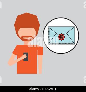 Zeichen mit Telefon e-Mail Umschlag Grafik Vektor Illustration Eps 10 Stock Vektor