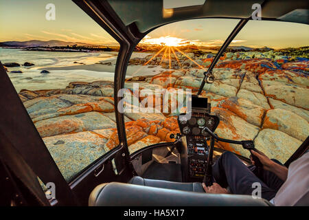 Hubschrauber in Bay of Fires Stockfoto