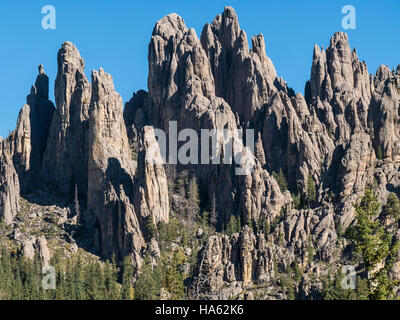 Cathedral Spires, Needles Highway, Custer State Park, Custer, South Dakota. Stockfoto