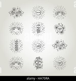 Sammlung von universal Sommer Poster Stock Vektor