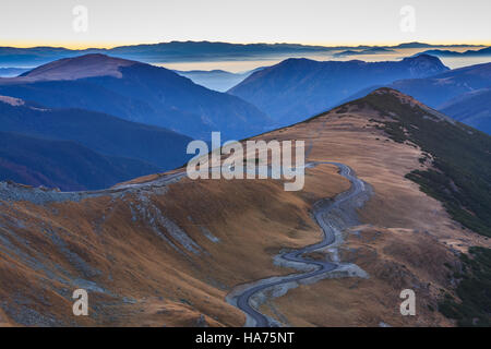 Transalpina Straße 2145m Stockfoto