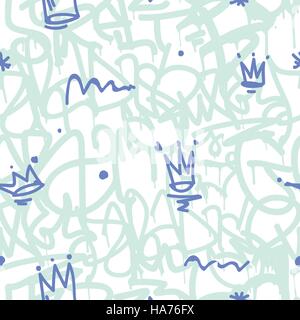 Nahtlose Patten Graffiti Stock Vektor