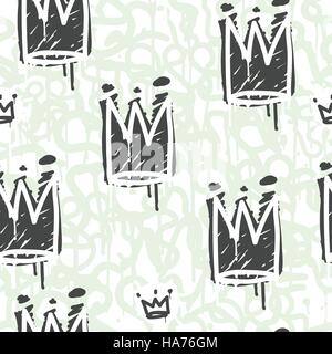 Nahtlose Patten Graffiti Stock Vektor