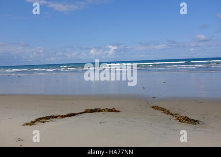 Sonnigen Tag an einem einsamen Strand Stockfoto