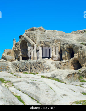 Uplistsikhe Höhlen ist eine alte Fels gehauene Stadt im östlichen Georgien, Gori, Shida Kartli. Stockfoto