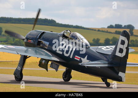 Grumman F8F Bearcat G-RUMM bei Duxford Airshow 2015, Cambridgeshire, Großbritannien Stockfoto